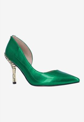 Women's Jeanine Pointy Toe Pump by J. Renee in Emerald (Size 7 M)
