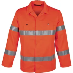 Warnschutzlangjacke "3133" High Visibility orange - 48 - Orange