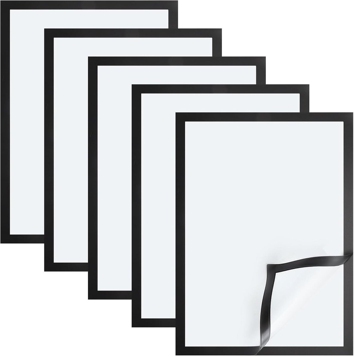 ShopVlot Magnetische fotolijsten A4 - Zelfklevend - Zwart