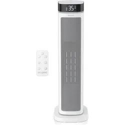 Brandson Keramik-Heizlüfter 2000 W PTC, für Badezimmer, Oszillation, Timer 12 h, Fernbedienung, Heizlüfter, Weiss