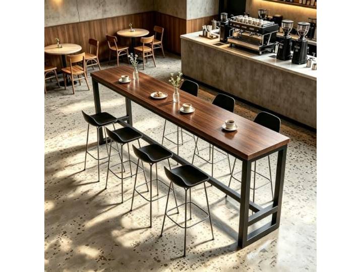 WYBDMWY Bartisch, Hochtisch für Küche,Tisch in Stehhöhe Vielseitig für Küche, Wohnzimmer, Fenster oder Café