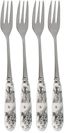 Alice In Wonderland Set 4 Pastry Forks