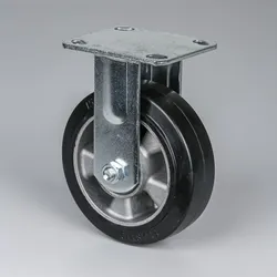 Bockrolle, 150 mm, schwarzer Gummi
