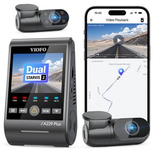 VIOFO Dashcam A229 Plus 3CH, Auto, 2K Weitwinkel-Kamera 140°, Rückfahr- & Innenkamera, WLAN & GPS