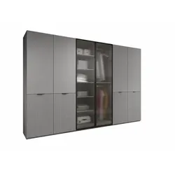DREHTÜRENSCHRANK ATELIO 303/200/51 cm Modern Kleiderschrank 6-türig Grau