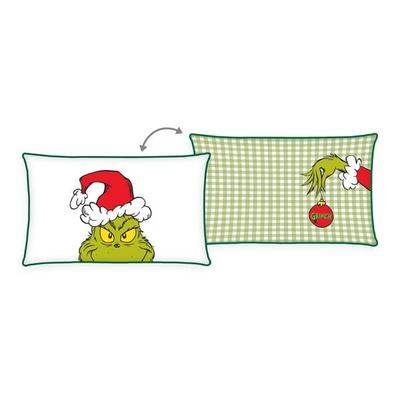 Klaus Hering 5422601105 - Grinch Soft Velboa Kissen, Grinch, 30x50 cm