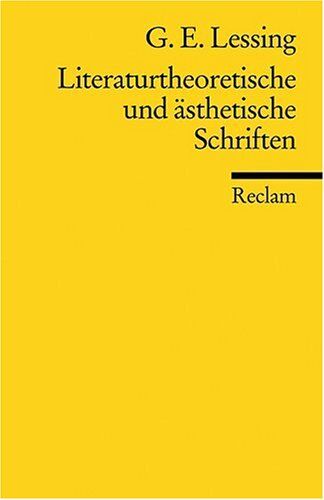 Lessing, Gotthold E. - Literaturtheoretische und ästhetische Schriften - Preis vom 30.09.2026 09:01:18 h