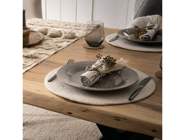 Ensemble de table Indah Naja 38 x 1 x 38cm Beige/Beige