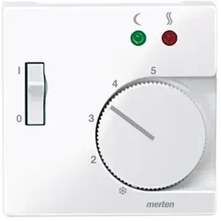 Merten Zentralplatte für Fußbodentemperaturregler, System M (aktivweiß glänzend)