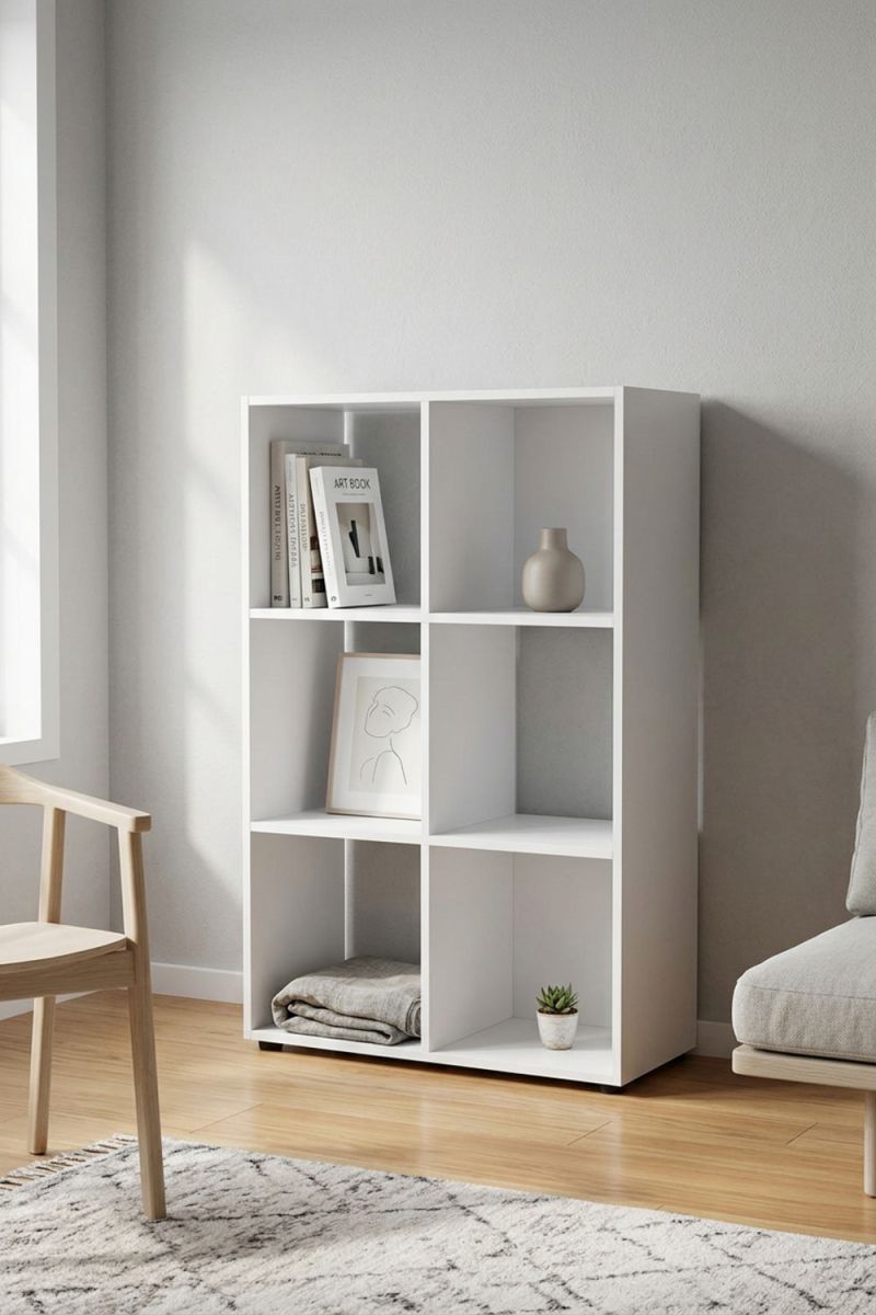 RegalosMiguel Estantería Luar 6 Compartimentos - Blanco