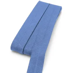 buttinette Baumwoll-Schrägband, blau, Breite: 2 cm, Länge: 5 m