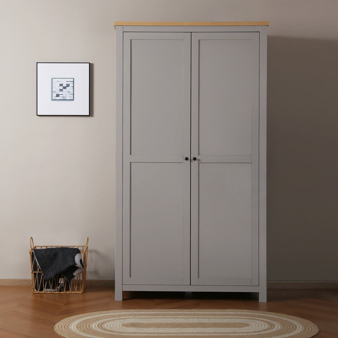 Lark Manor Luann Manufactured Wood Closet System Door Grey 190cm H X 105cm W X 57.5cm D