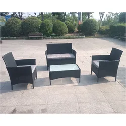 HTI-Living Gartenmöbel Anthrazit 4-teiliges Set Wiebke