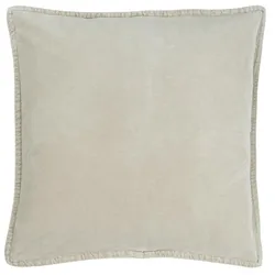 IB Laursen Kissenbezug Velour quadratisch, 52 x 52 cm, fog