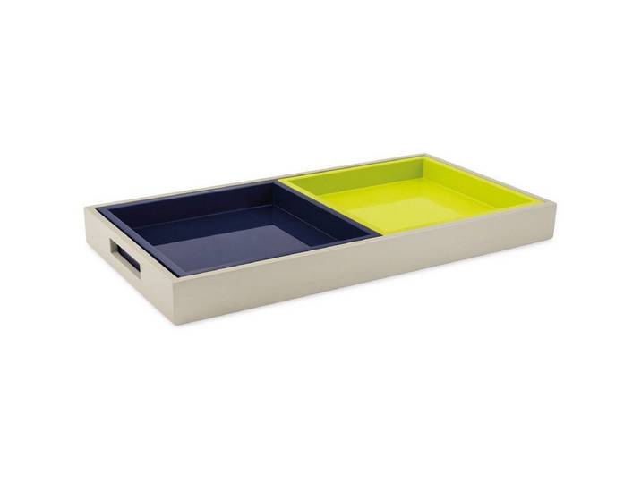 Remember Tablett Tablettset Trias 3-tlg. Holztabletts mit bunter Lackierung, (3-tlg)