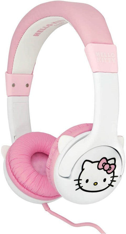 Hello Kitty OTL On-Ear Børne Headset m. 3D Ører - Max. 85dB - Hvid / Lyserød
