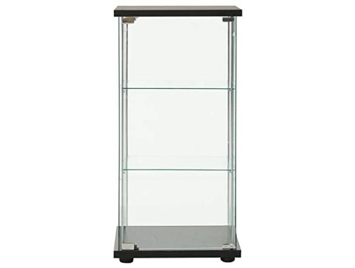 YUTAASU Vitrinenschrank Hartglas Schwarz
