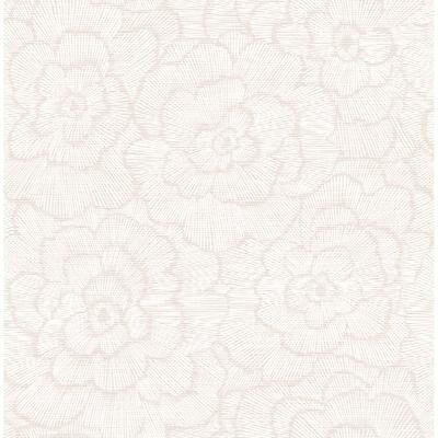 A-Street Prints Periwinkle Pink Textured Floral Wallpaper