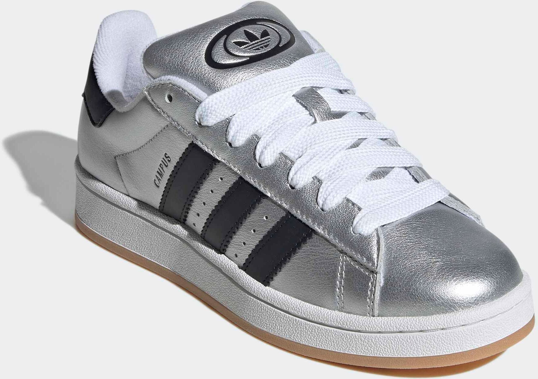 Sneaker ADIDAS ORIGINALS "CAMPUS 00S", Damen, Gr. 36, silber (supplier colour, core schwarz, ftwr weiß), Leder, Schuhe Sneaker