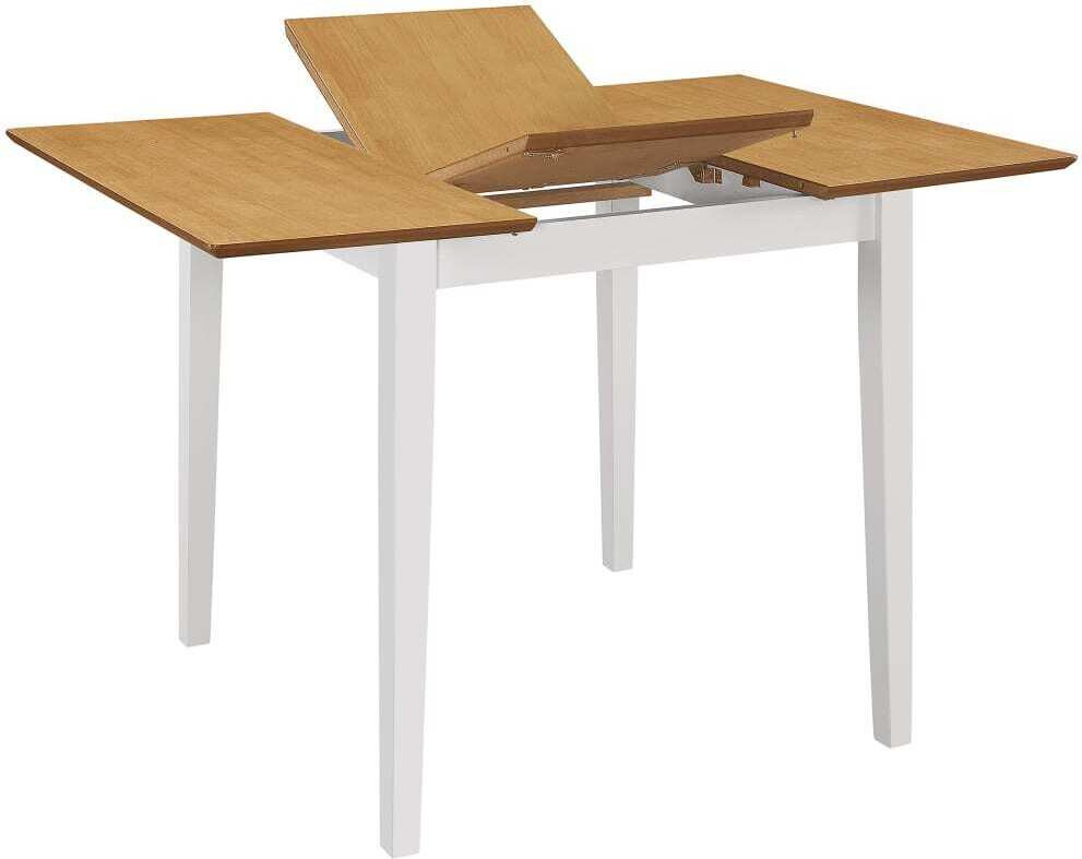 vidaXL 3-delige eethoekset met uitbreidbare tafel, wit