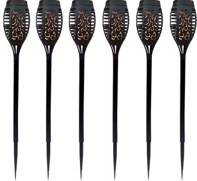 Uplifted Finds 12LED Solar Flickering Flame Torch Lights Waterproof Outdoor Garden Decor n2012 6