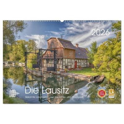 Die Lausitz - Landmarken der Nieder- und Oberlausitz (Wandkalender 2026 DIN A2 quer), CALVENDO Monatskalender