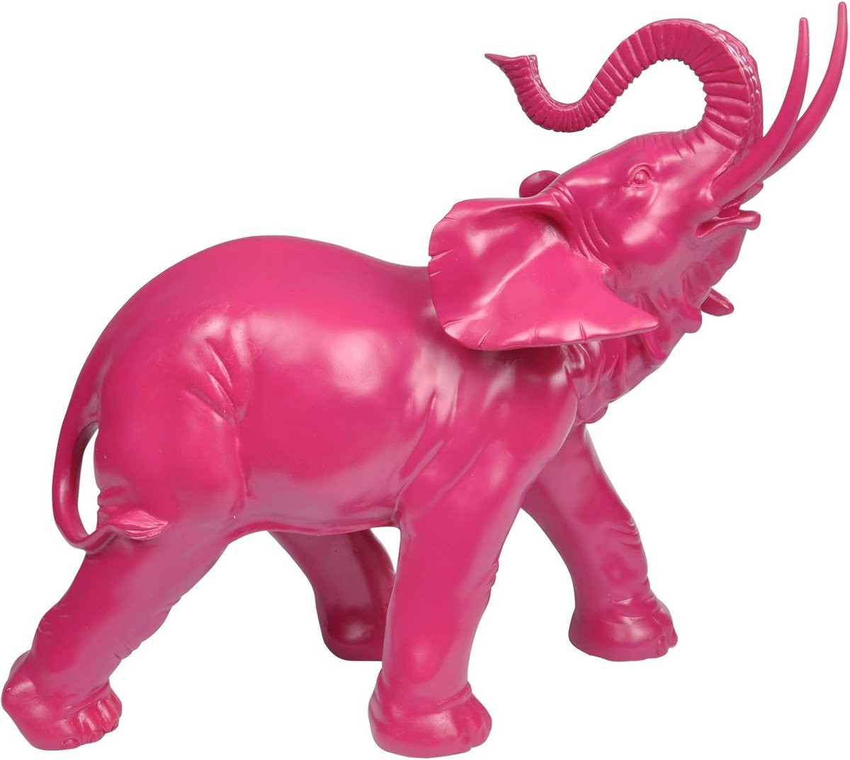 Grote Decoratieve Olifant Figuur - Kunsthars Tuinbeeld Fuchsia