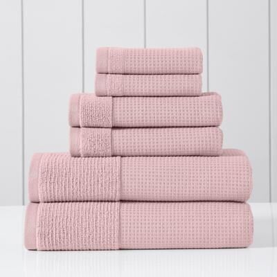Modern Threads 6-Piece Waffle-Rib Premium Cotton Towel Set