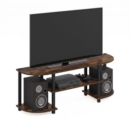 Furinno TURN-S-TUBE TV-standaard voor tv's tot 55 inch, Amber Pine