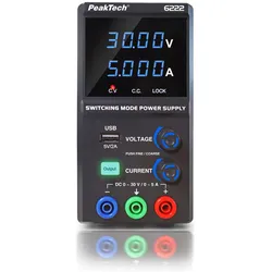 Peaktech P 6222 Schaltnetzteil, Labornetzgerät, Blau, Schwarz