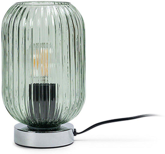 Fairmont Park Showstead Metal Accent Lamp Chrome/Sage Green 20cm H X 14cm W X 10cm D
