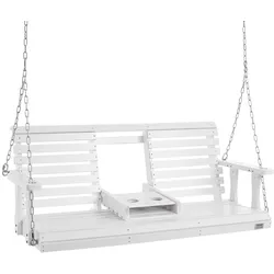 VEVOR Hollywoodschaukel Zedernholz, 1523x710x600mm, Terrassenschaukel für Hof und Garten, verbesserte Tragkraft von ca. 400 kg, robuste Schaukelstuhlbank mit Aufhängeketten für den Außenbereich, weiß