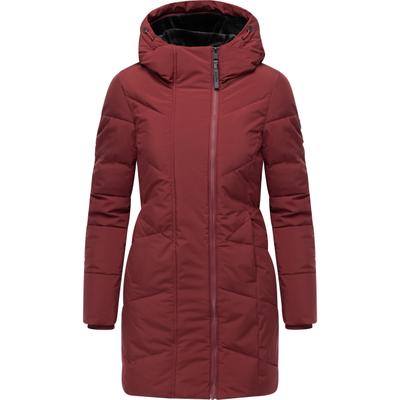 Steppmantel RAGWEAR "Pevilla YOUMODO", Damen, Gr. M (38), rot (bordeaux), Obermaterial: 100% Polyester. Innenfutter: 100% Polyester. Wattierung: 100% Polyester, tailliert Po-bedeckend, eng Strickbündchen, Mäntel Steppmantel, Wasserdichter Damen...