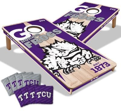 Skip's Garage TCU Horned Frogs NCAA 2x4 Cornhole Board Set