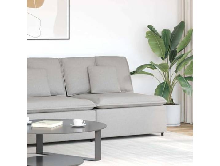 LPERTGFHU Modulares Sofa Mittelmodul Wolkengrau 100 cm, Bequemes Polstermöbel für Wohnzimmer, Flexibles Sitzelement mit Textilene-Gewebe und Metallrahmen