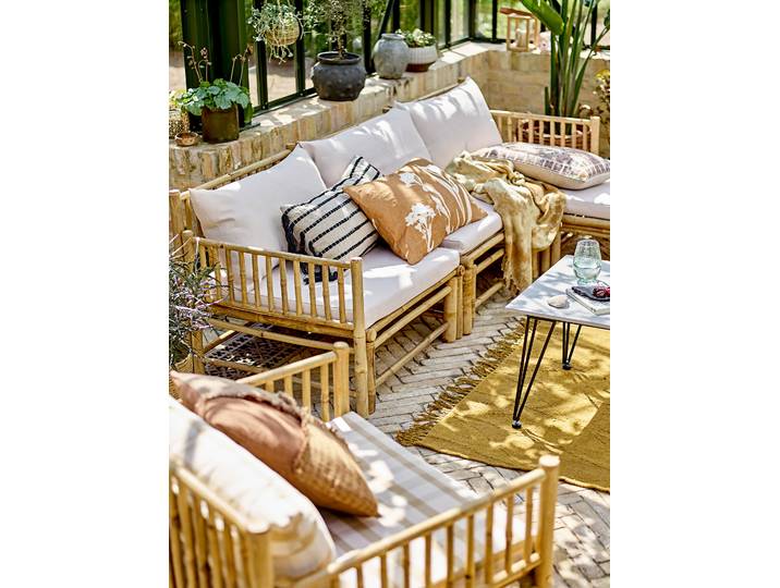 Couverture Thelma 0 x 150 x 125cm Jaune Coton