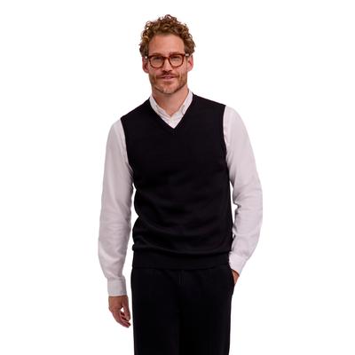 Pullunder FALKE "Pure Merino Wool", Herren, Gr. 3XL, schwarz (schwarz (3000)), Pullover Pullunder