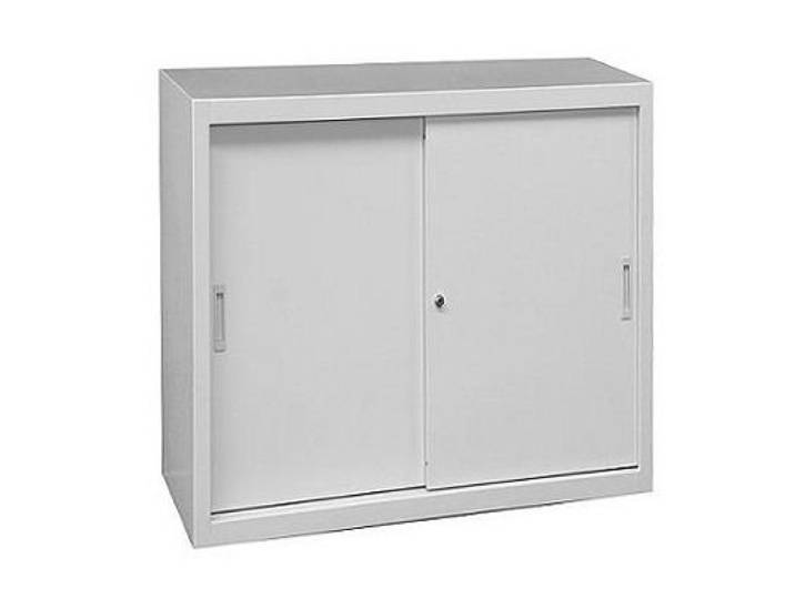 Lüllmann Büro Schiebetürenschrank Stahl grau 750x800x450mm