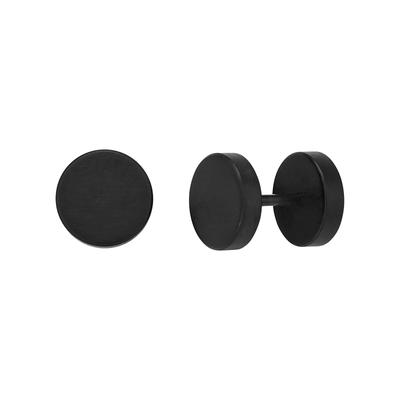 Paar Ohrstecker FIRETTI "Schmuck Geschenk Edelstahl Ohrschmuck Ohrringe Kreis rund", schwarz, Ohrringe, Damen, 8mm, Edelstahl
