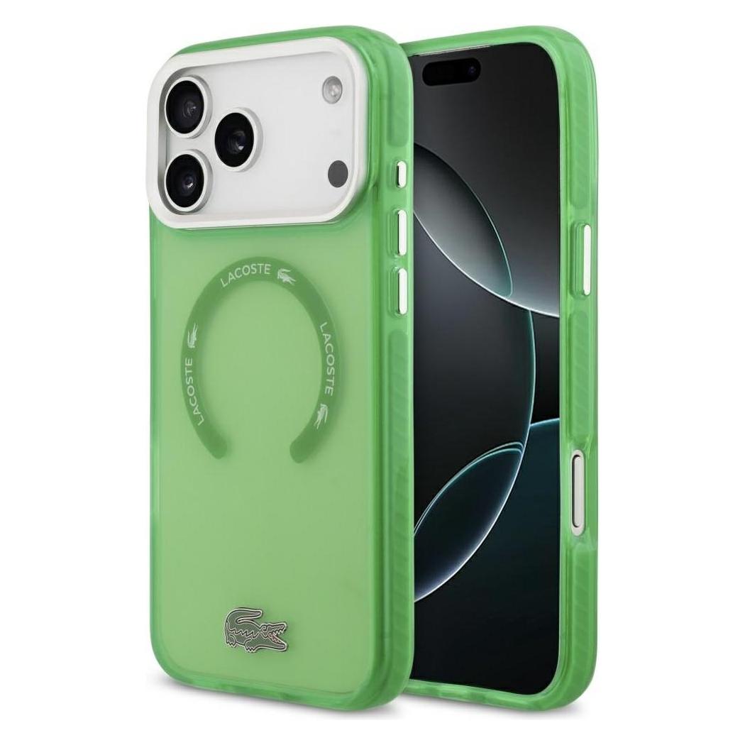 Lacoste Shockproof Transparent Frosted MagSafe Case for iPhone 17 Pro Max Green (Apple iPhone 17 Pro Max) (62225346)