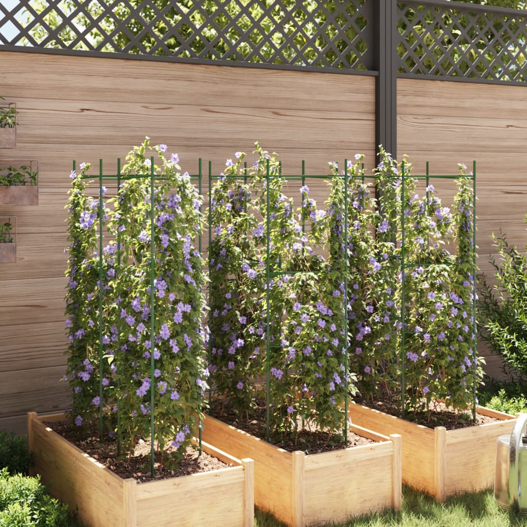 vidaXL Cages à tomates 6 pcs 116 cm acier et PP