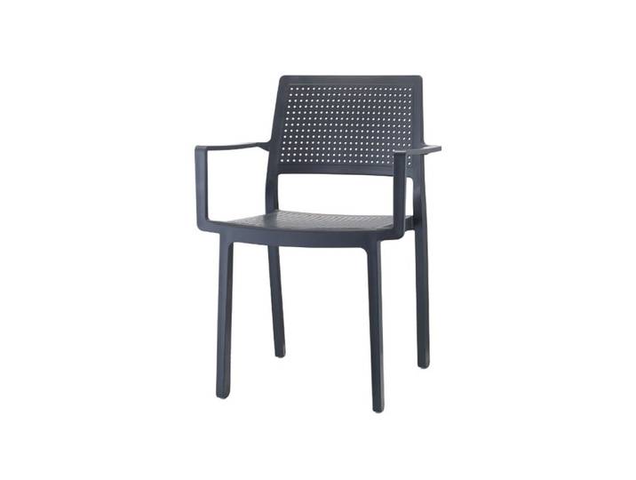 Fauteuil design en plastique anthracite
