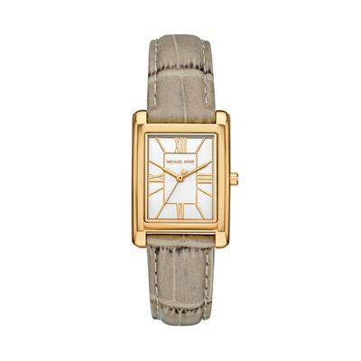 Quarzuhr MICHAEL KORS "ESSEX", natur, weiß, Armbanduhren, Damen, Quarzuhr, Armbanduhr, Damenuhr, Lederarmband, analog