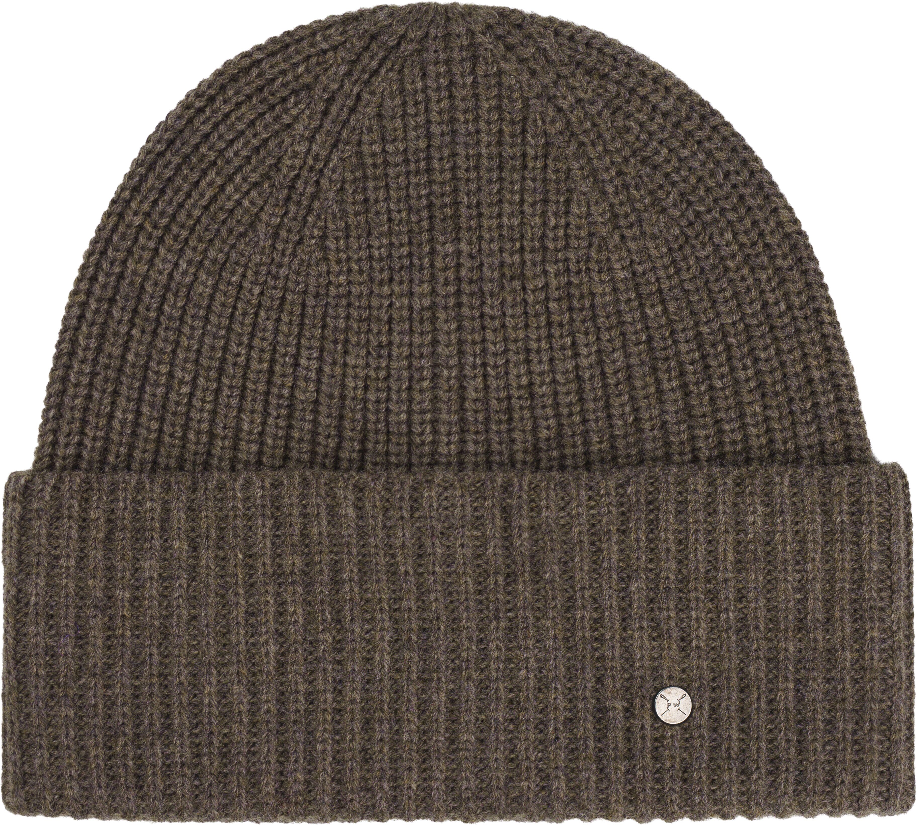Strickmütze PEARLWOOD "BO", Herren, walnut, Strick, Wollmischung, Mützen Strickmütze, schlichtes Design - mit breiter Krempe