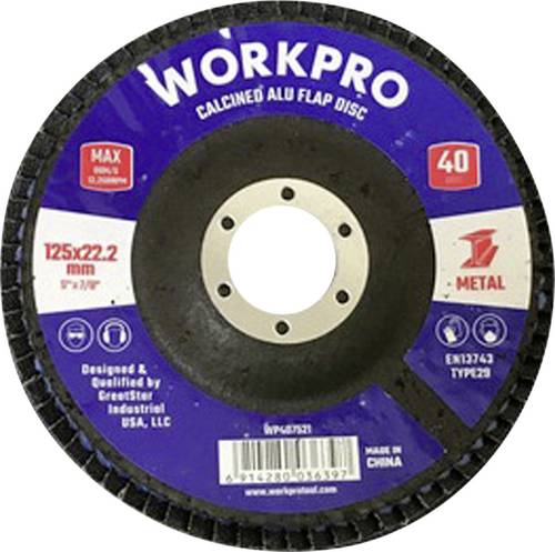 WorkPro WP407521 Fächerschleifscheibe Durchmesser 125mm 10St.
