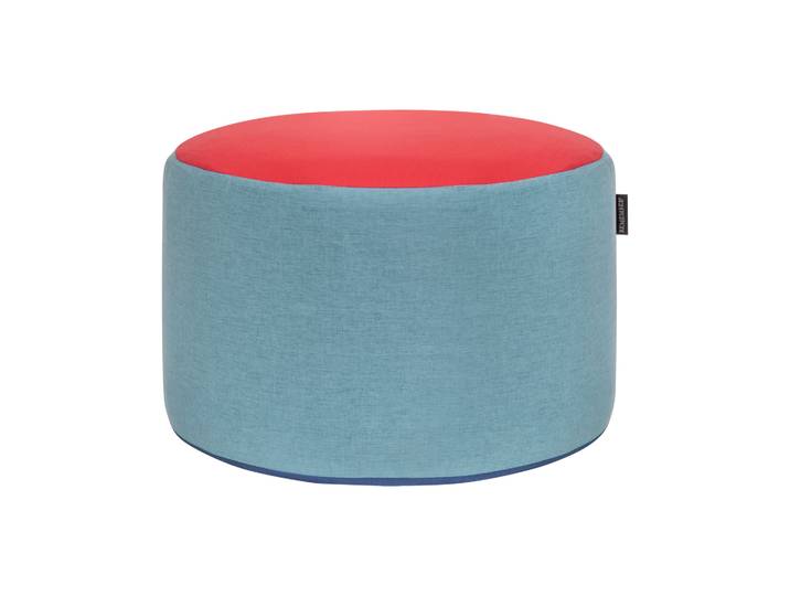 REMEMBER Pouf Pepe sky - H 40 cm - Ø 55 cm - Schaumstoff mit