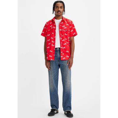 Loose-fit-Jeans LEVI'S "568 STAY LOOSE", Herren, Gr. 36, Länge 34, blau (aisle seat), Denim/Jeans, Obermaterial: 100% Baumwolle, loose fit lang, Jeans, mit Leinenanteil