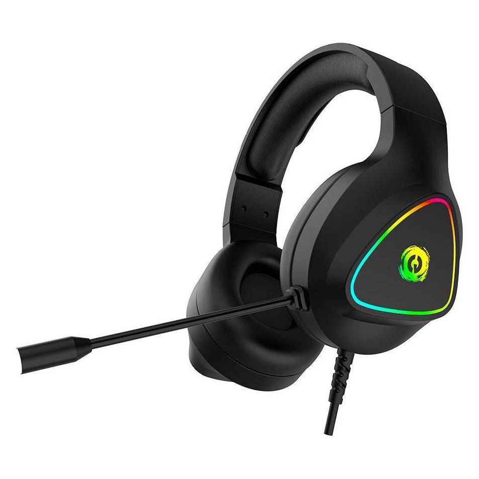 Canyon GH-6, Shadder gaming headset, USB / 2x 3.5mm jack, 2m cable, multicolor RGB backlight, black (Kabelgebunden) (CND-SGHS6B)