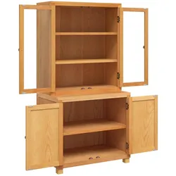 vidaXL, Kommode + Sideboard, Pamondorf (mit 2 Glastüren & 2 Türen) (50 x 80 x 160 cm)