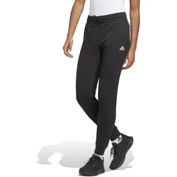 adidas ESSENTIALS LINEAR FRENCH TERRY CUFFED Damen Jogginghose schwarz/weiß - XS